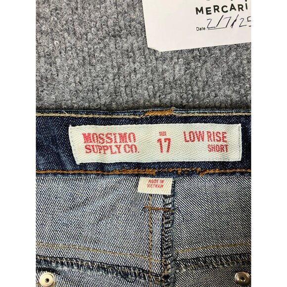 Mossimo Supply CO Womens Shorts Denim Low Rise Short Size 17 Faded - Picture 5 of 15